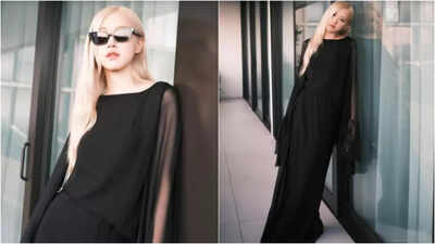 BLACKPINK's Rosé serves style goals in a modest black dress at Pre-Oscar party