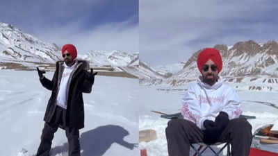 Diljit Dosanjh has given a hilarious twist to 'The Crew' song 'Naina' from a snowy land; Kareena Kapoor Khan REACTS - WATCH