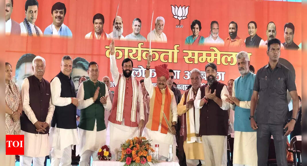 BJP holds workers' rally in Ambala to intensify Lok Sabha campaign | Chandigarh News - Vimarsana News