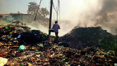 Fire at plastic waste dump site in Malegaon city