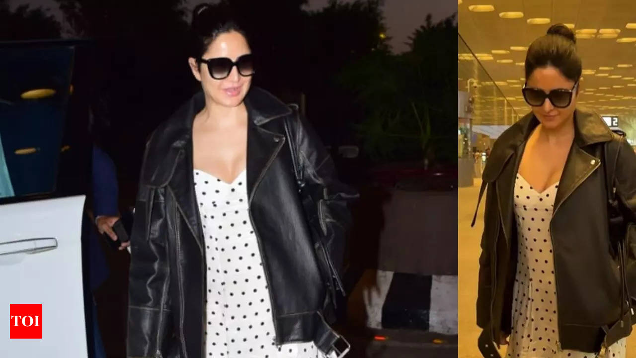 Katrina Kaif wins hearts with her airport look in polka dotted
