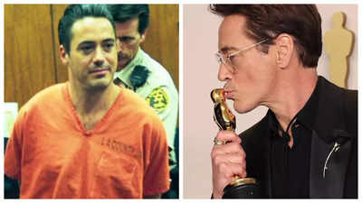 Robert Downey Jr's JAIL PIC goes viral after Best Supporting Actor win; Internet hails his journey from drug addiction to Oscar-winner as 'greatest comeback'