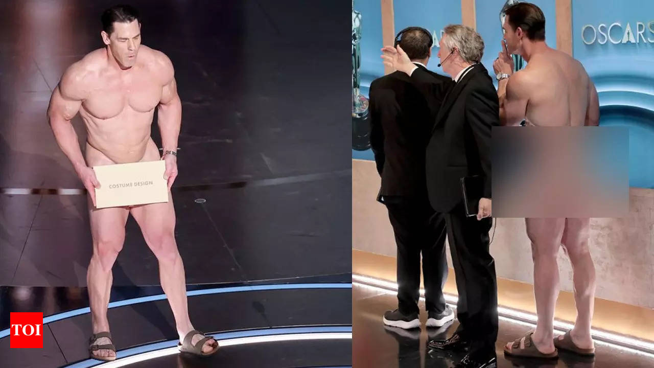 John Cena Naked Oscars 2024: John Cena wore a modesty patch during his bold  nude act for Oscars 2024 | - Times of India