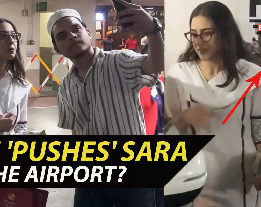 
Sara Ali Khan gets angry at an overenthusiastic fan at Mumbai airport

