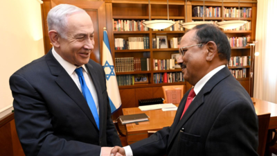 Israel-Gaza war: PM Benjamin Netanyahu meets NSA Ajit Doval