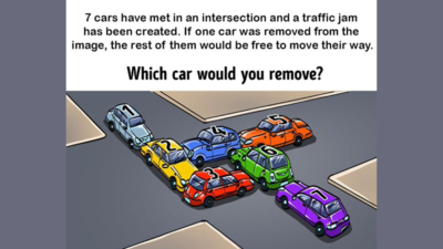 Brain teaser: Which car would you remove so that the traffic jam gets cleared