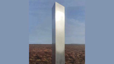 Mysterious giant Steel monolith spotted in Wales, UK