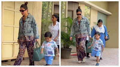 Jeh Ali Khan and Kareena Kapoor Khan set the fashion mood right like always in the latest click