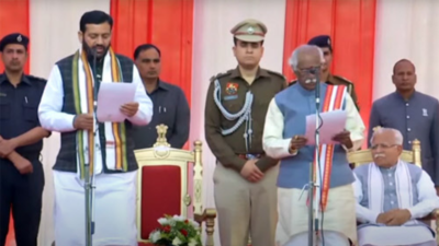 Nayab Singh Saini takes oath as Haryana chief minister