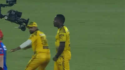 Watch: Babar Azam’s hilarious reaction after close shave with Spidercam during PSL clash
