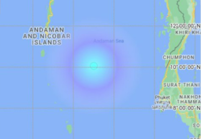 Earthquake of magnitude 4.2 strikes Andaman Sea