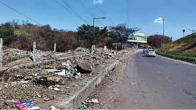 Service Road Between Wakad & Warje A Garbage Dumping Spot