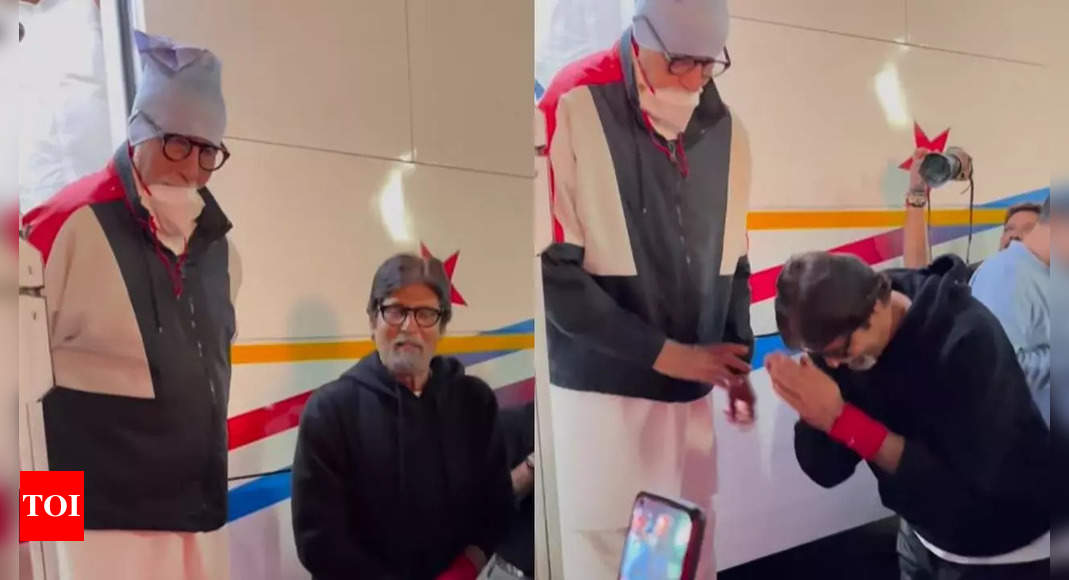 Amitabh Bachchan meets his look-alike and gives him blessings, video goes viral – WATCH | Hindi Movie News