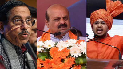 Basavaraj Bommai, Pralhad Joshi, Tejasvi Surya in BJP's Karnataka Lok Sabha list