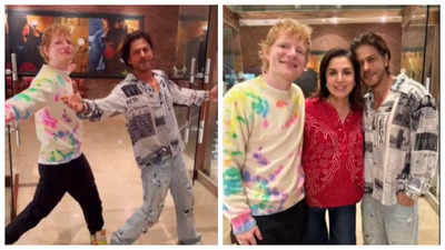 Farah Khan shares a video of Ed Sheeran and Shah Rukh Khan together; fans say 'Can't get bigger and better than this' - WATCH