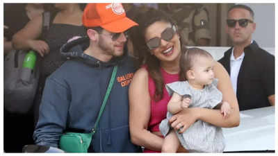 Priyanka Chopra holds baby Malti close, as Nick Jonas poses alongside the two in Dubai; take a look inside