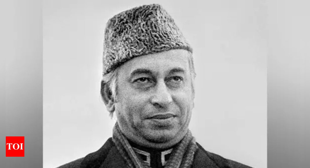 Pakistan National Assembly recognises ‘injustice’ in Zulfikar Ali Bhutto’s conviction – Times of India