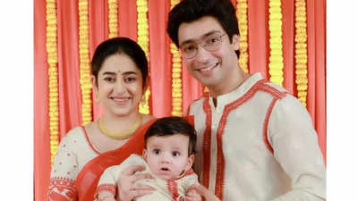 Dheer faces the camera for the first time! Gaurav Chakrabarty and Ridhima Ghosh share adorable pictures of their son at his rice ceremony
