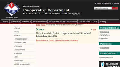 Uttarakhand Cooperative Bank Recruitment 2024: Notice for 233 Clerk, Cashier, and Manager roles released, Application from April 1