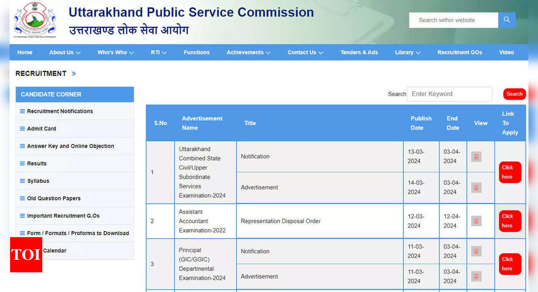 UKPSC Civil Services Examination 2024: Check timetable, vacancies and other details here