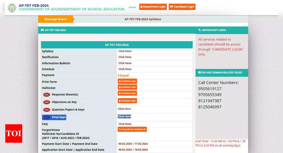 AP TET 2024 final answer key released, check how to download and other details here