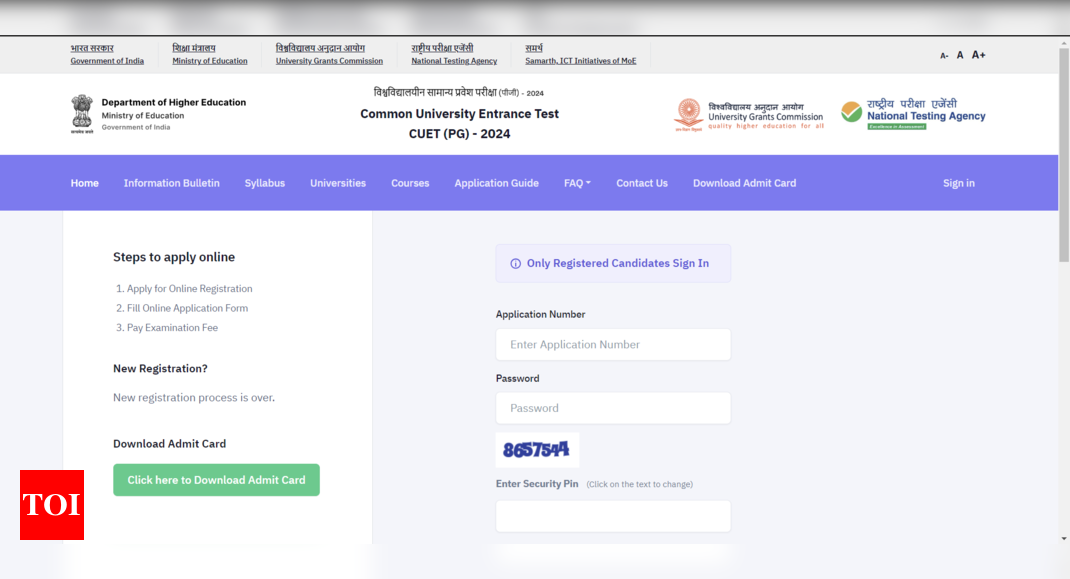 CUET PG 2024 Admit Card issued for March 18 exam at pgcuet.samarth.ac.in, direct link to download