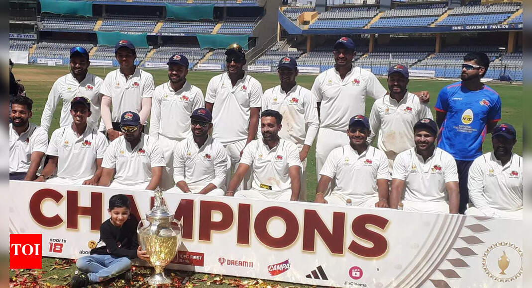 Mumbai reign supreme as 42nd Ranji title is cemented at Wankhede fortress | Cricket News – Times of India