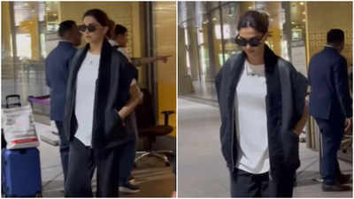 Mom-to-be Deepika Padukone rocks at the airport with her pregnancy glow