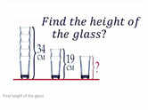 Optical Illusion: Only a genius can find the height of one glass in this tricky puzzle