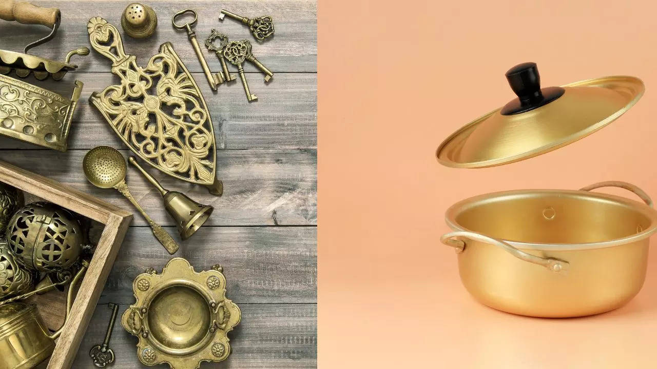 6 Easy tricks to clean old brass utensils - Times of India