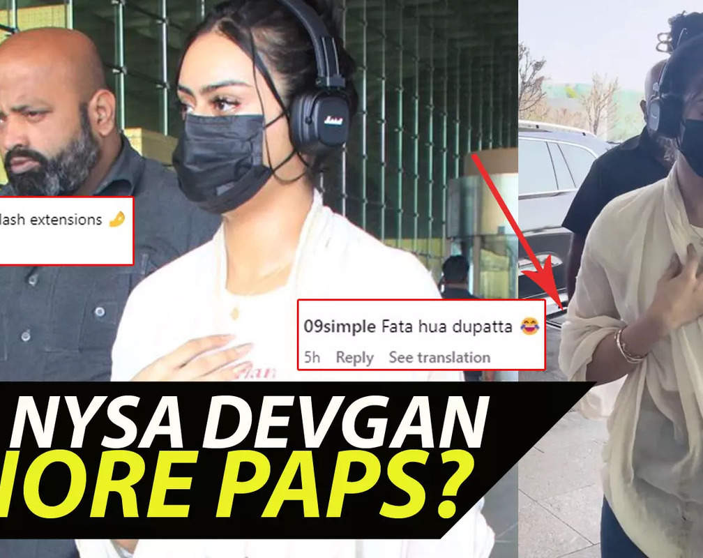 
Nysa Devgan papped in black mask and headphones at airport, gets trolled for her 'Eyelash Extensions' & 'Dupatta'
