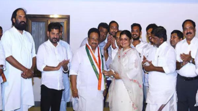 BJP leader A P Jithender Reddy, son join Congress in Telangana