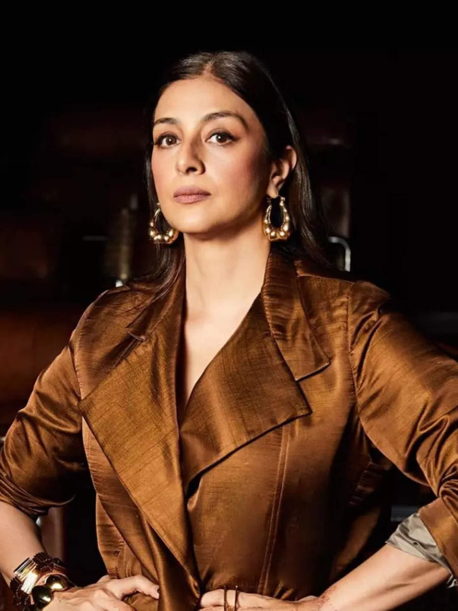 Tabu redefines elegance in copper blazer and dhoti pants | Times of India