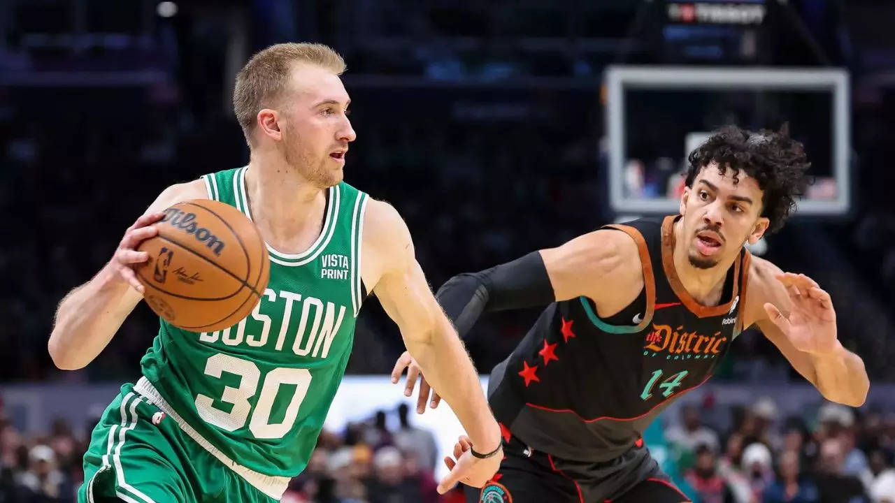 Sam Hauser's record-breaking performance leads Boston Celtics to victory  over Washington Wizards | NBA News - Times of India