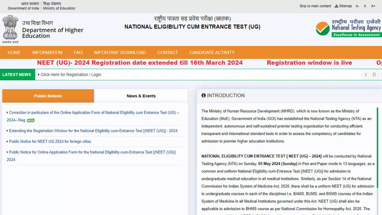 NEET UG 2024 application correction window: opens today, check what can ...