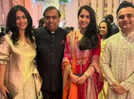 Radhika Merchant stuns in a pink salwar suit as she poses with would-be father-in-law Mukesh Ambani