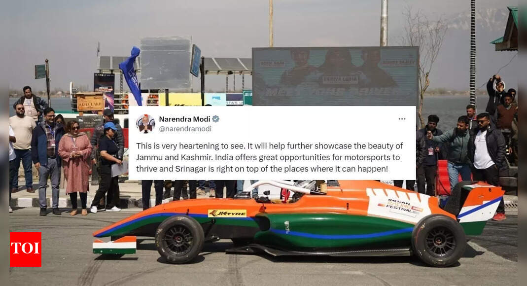 PM Modi lauds motorsports event held in Srinagar: F1 return on Dal Lake roads possible? – Times of India