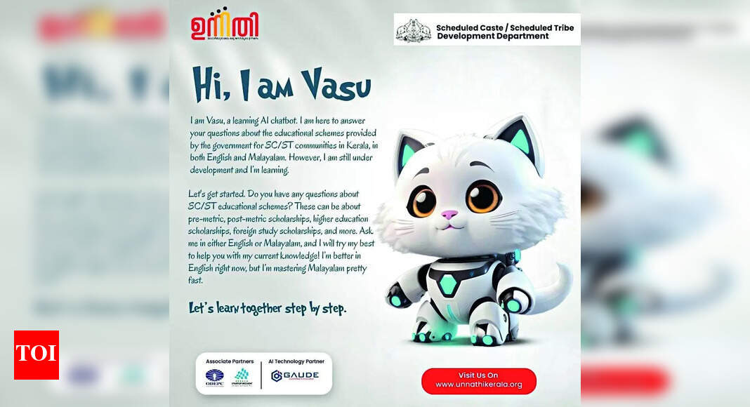 Chatbot 'Vasu' to spread info on govt schemes | Thiruvananthapuram News ...