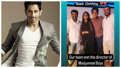 Siddharth's 'Chithha' team meets 'Manjummel Boys' director Chidambaram