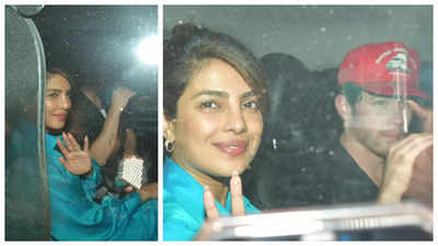 Priyanka Chopra and Nick Jonas snapped on their way to Farhan Akhtar's house - See photos