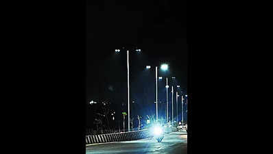 BDA switches on streetlights on new four-lane road