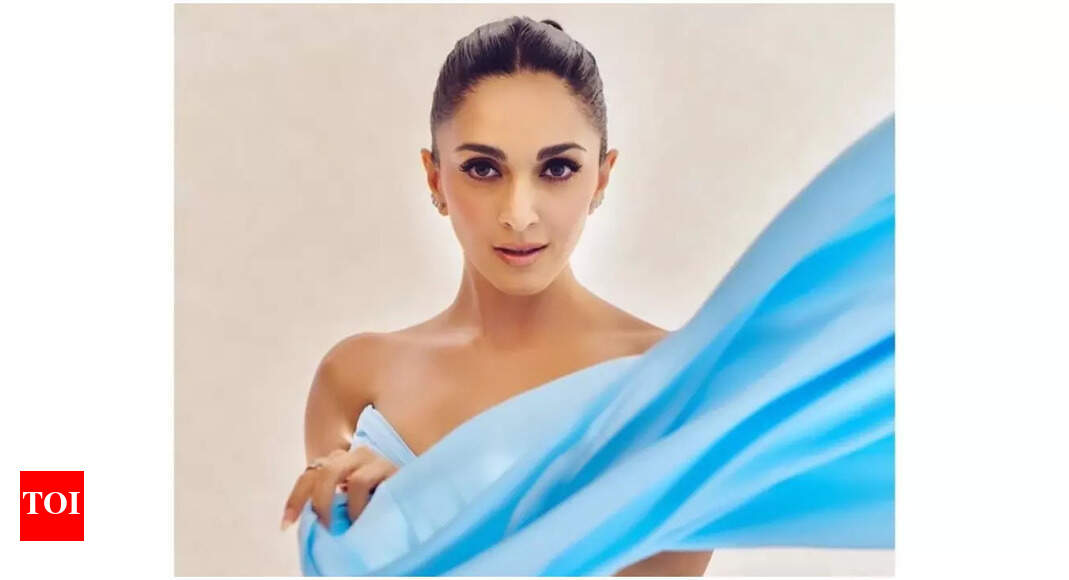Kiara Advani shares a few jawdropping pictures in a powder blue gown