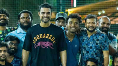 Tovino Thomas and the team of ‘Identity’ wrap up the Chennai schedule with a cricket match
