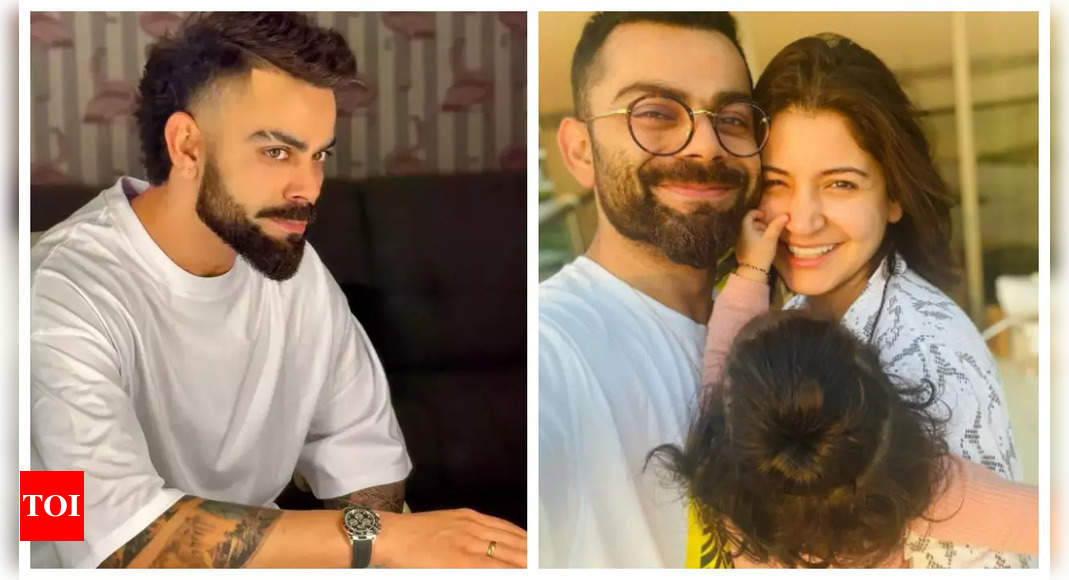 Amidst reports of shifting to UK with wife Anushka Sharma and kids, Virat Kohli flaunts a new look ahead of IPL 2024 – See photos | – Times of India