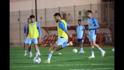 Indian football team training for FIFA World Cup 2026 qualifiers