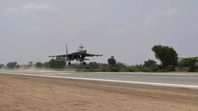 Indian Air Force activates another road stretch as an emergency airstrip