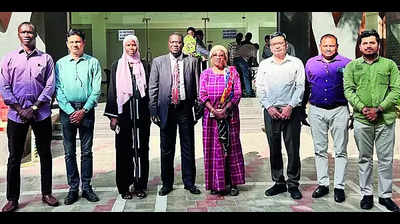 Delegation from Gambia visits Gujarat University hostels