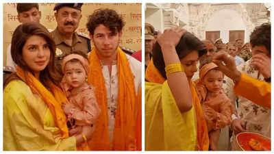 Pictures! Priyanka Chopra and Nick Jonas with their daughter Malti Marie visit Ram Mandir in Ayodhya