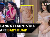 Mom-to-be Alanna Panday shows off her bare baby bump at an event, bonds with cousin Ananya Panday on stage. WATCH!