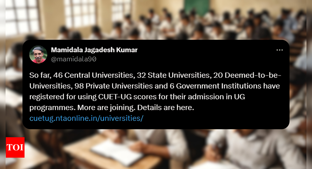 46 Central, 32 State Universities to accept CUET UG scores, more are joining says UGC Chairman; check list of institutes here